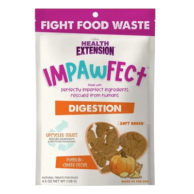 Health Extension Impawfect Pumpkin & Ginger Soft & Chewy DogTreats for Digestive Support 4.5oz - Talis Us