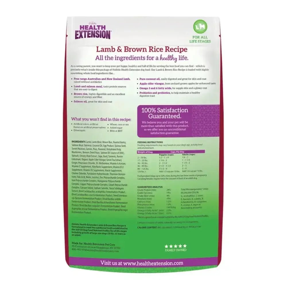 Health Extension Lamb & Brown Rice Dry Dog Food - Talis Us