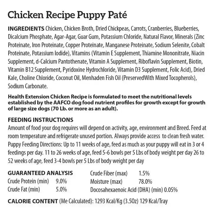 Health Extension Little Cups Puppy Wet Food12 / 3.5 oz - Talis Us