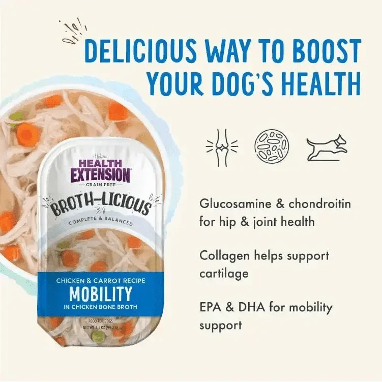 Health Extension Mobility Support Wet Dog Food - Chicken Recipe 12ea/3.5 oz - Talis Us