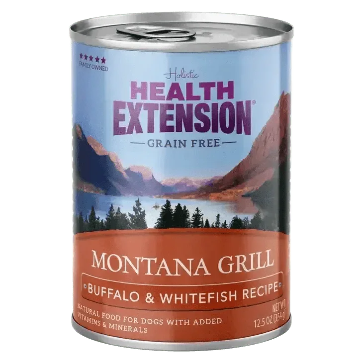 Health Extension Montana Grill Buffalo & Whitefish Recipe Wet Dog Food - Talis Us