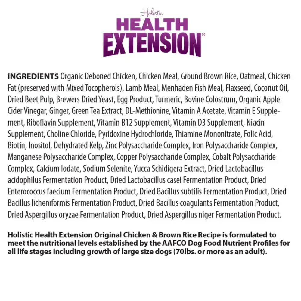 Health Extension Original Chicken & Brown Rice Recipe - Talis Us
