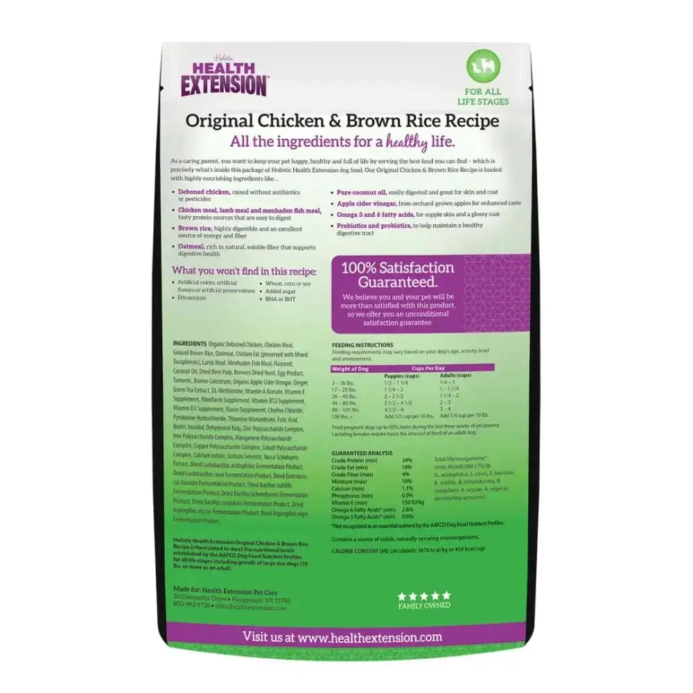Health Extension Original Chicken & Brown Rice Recipe Health Extension