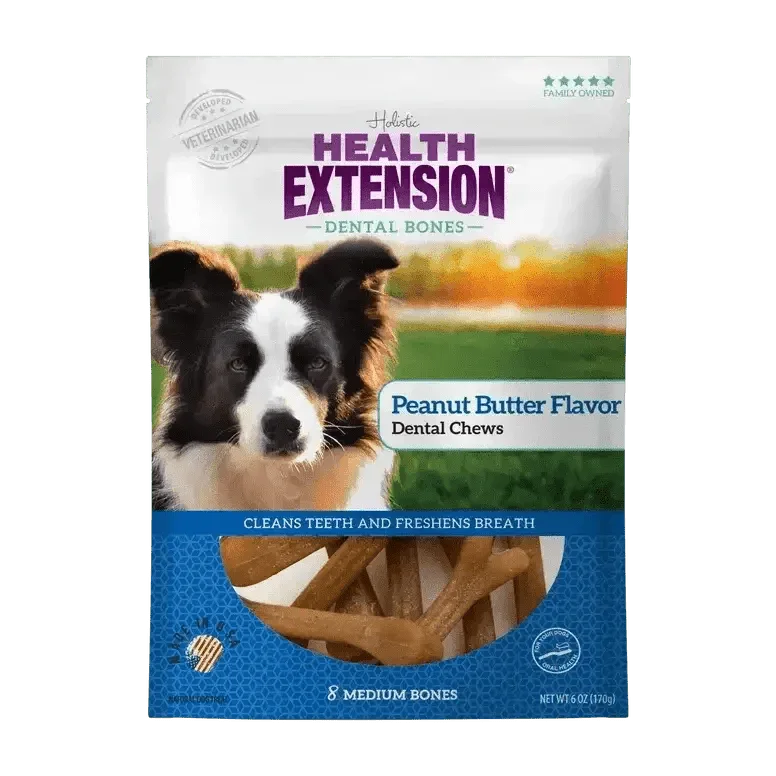 Health Extension Peanut Butter Flavor Dental Bones - Talis Us