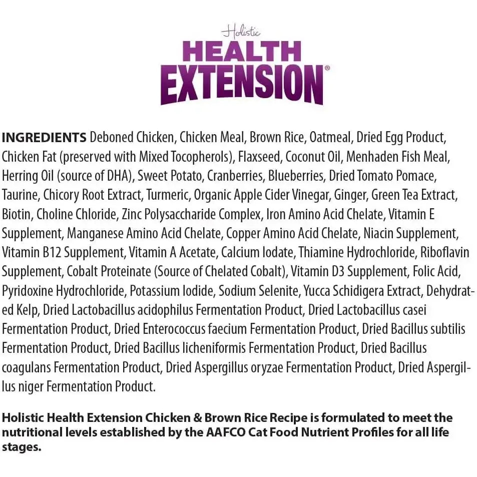 Health Extension Premium Kitten Chicken & Brown Rice Recipe Dry Cat Food Health Extension