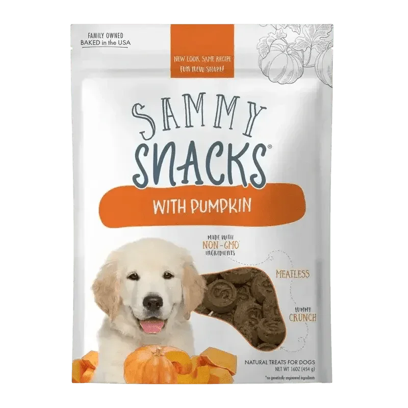 Health Extension Sammy Snacks Pumpkin Flavored Natural Dog Treats 8 oz - Talis Us
