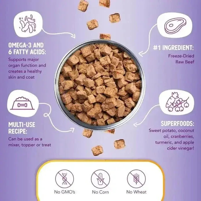 Health Extension Super Bites Beef Recipe Freeze - Dried Raw Dog Food Mixer - Talis Us
