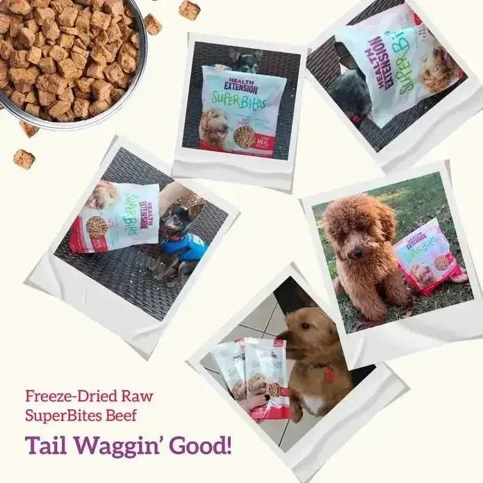 Health Extension Super Bites Beef Recipe Freeze - Dried Raw Dog Food Mixer - Talis Us