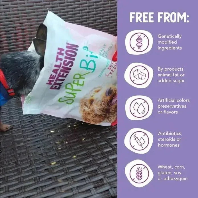 Health Extension Super Bites Beef Recipe Freeze - Dried Raw Dog Food Mixer - Talis Us