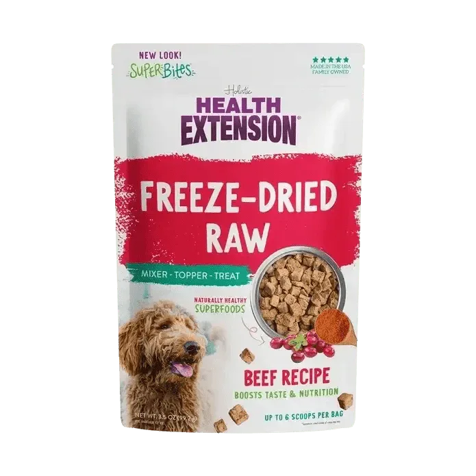 Health Extension Super Bites Beef Recipe Freeze - Dried Raw Dog Food Mixer - Talis Us