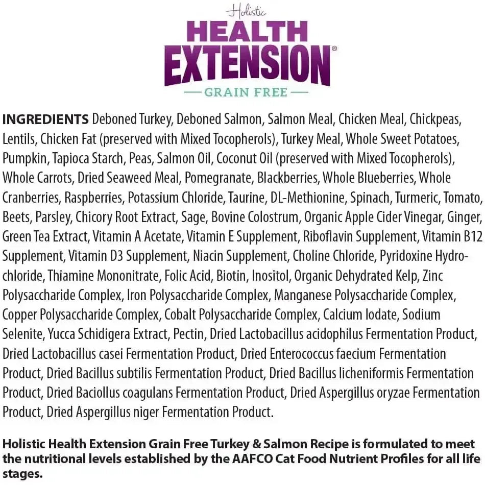 Health Extension Turkey & Salmon Kitten / Cat Grain Free Dry Cat Food - Talis Us