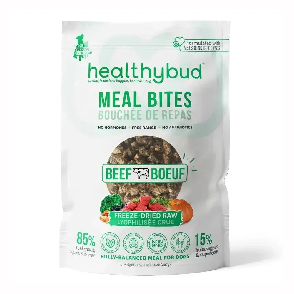Healthybud Beef Meal Bites Freeze - Dried Dog Food 14Oz - Talis Us