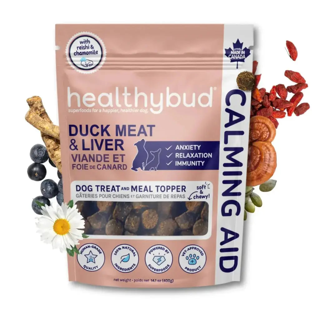 Healthybud Calming Aid Stress Relief Duck Soft Dog Treats - Talis Us