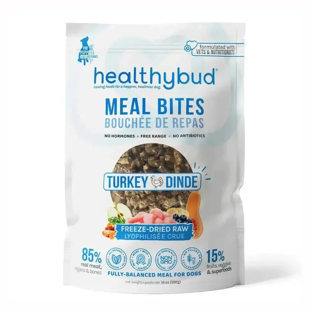 Healthybud Turkey Meal Bites Freeze - Dried Dog Food 14Oz - Talis Us