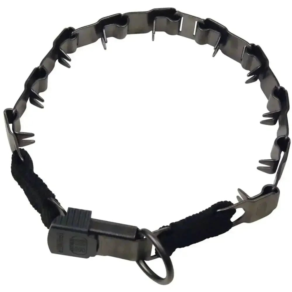 Herm Sprenger Black Stainless Steel Neck Tech with Click - Clock Buckle - Talis Us