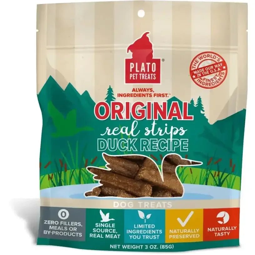 Home Plato Original Real Strips Duck Dog Treats - Talis Us