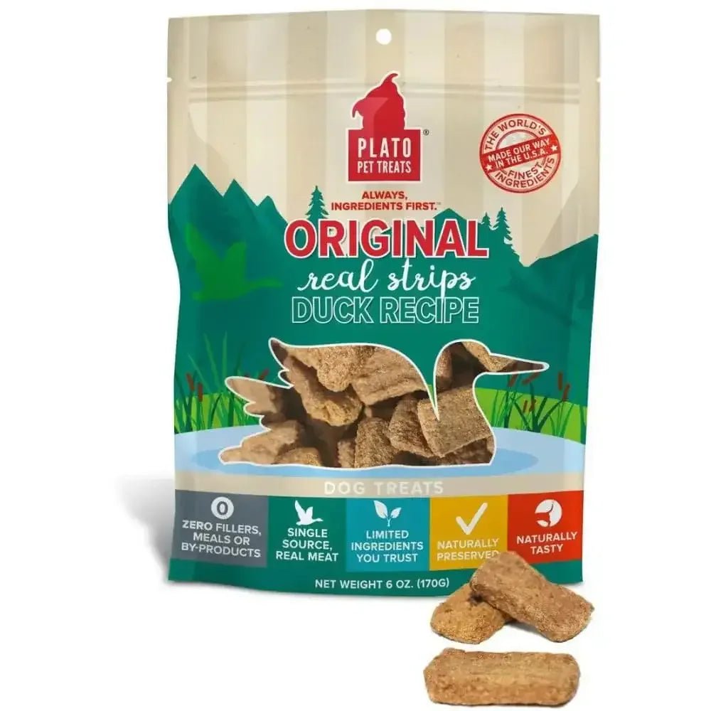 Home Plato Original Real Strips Duck Dog Treats - Talis Us