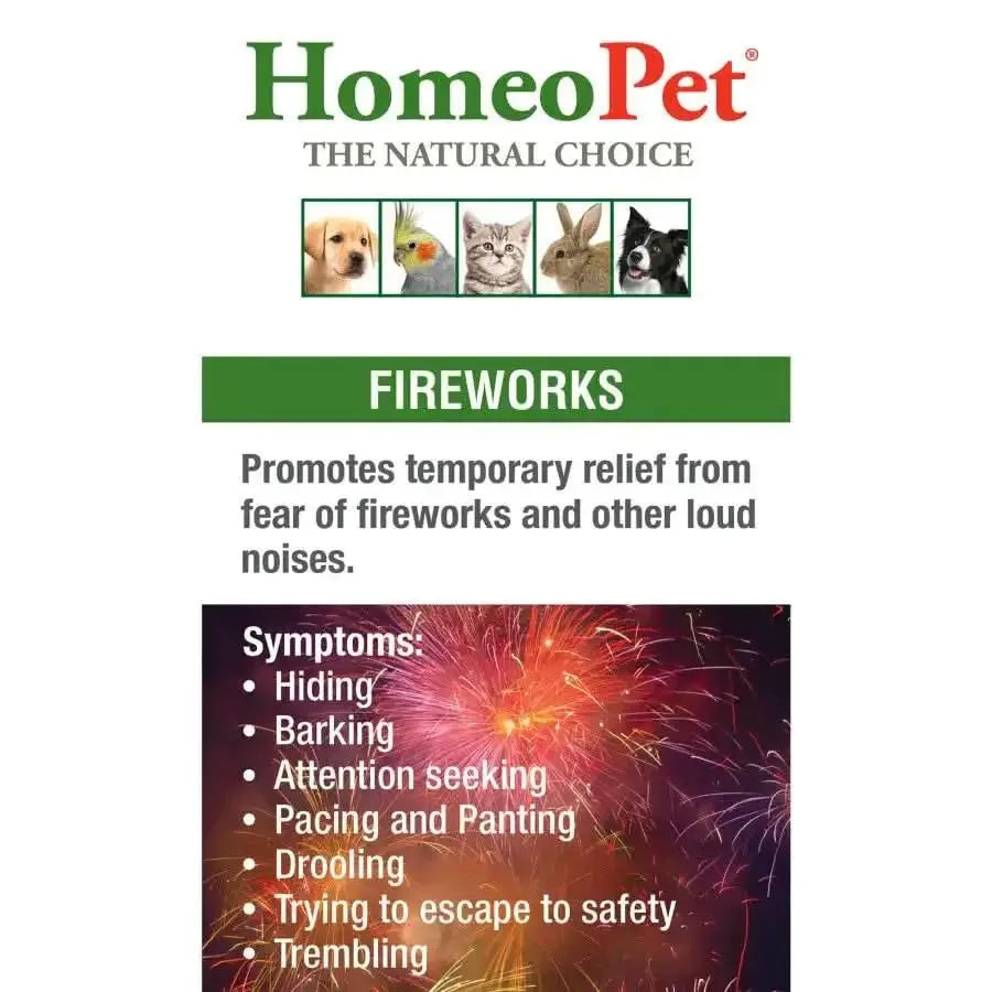 Homeopet® Fireworks Homeopathic Calming Aid for Pets 15 Ml Homeopet®