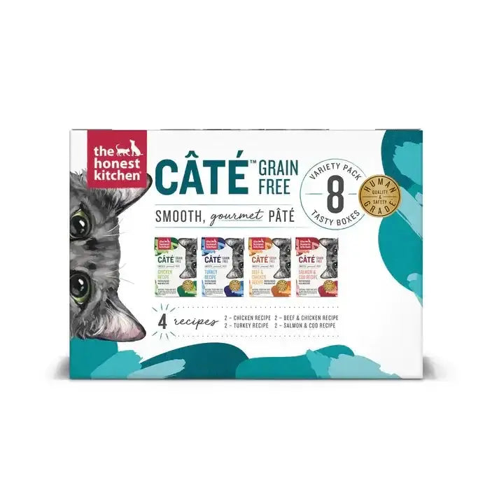 The Honest Kitchen Cate Grain Free Wet Cat Food Pate Variety Pack 8/5.5oz The Honest Kitchen