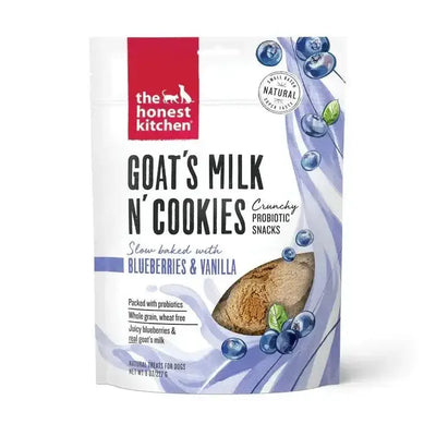 The Honest Kitchen Goat's Milk N' Cookies: Slow Baked with Blueberries & Vanilla Dog Treats 8oz - Talis Us