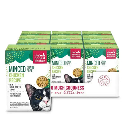 The Honest Kitchen Grain Free Minced Chicken in Bone Broth Gravy Wet Cat Food 12/5.5oz The Honest Kitchen