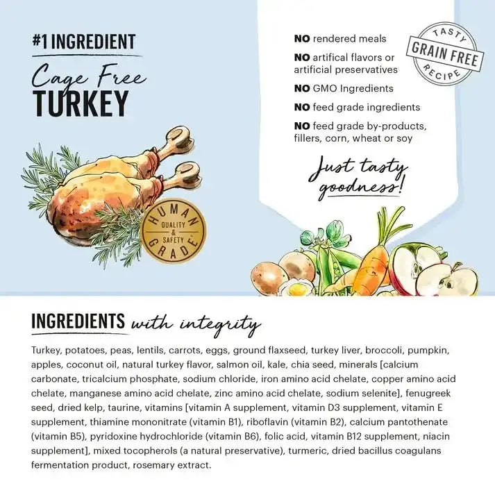 The Honest Kitchen Whole Food Clusters Grain Free Turkey Dry Dog Food - Talis Us