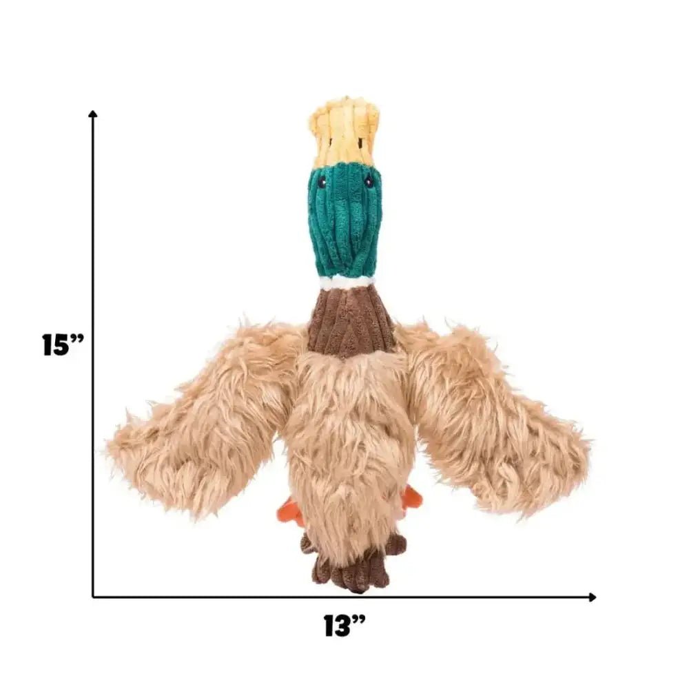 HuggleHounds Drake Duck X - Brace Tough Squeaky Plush Dog Toy - Talis Us