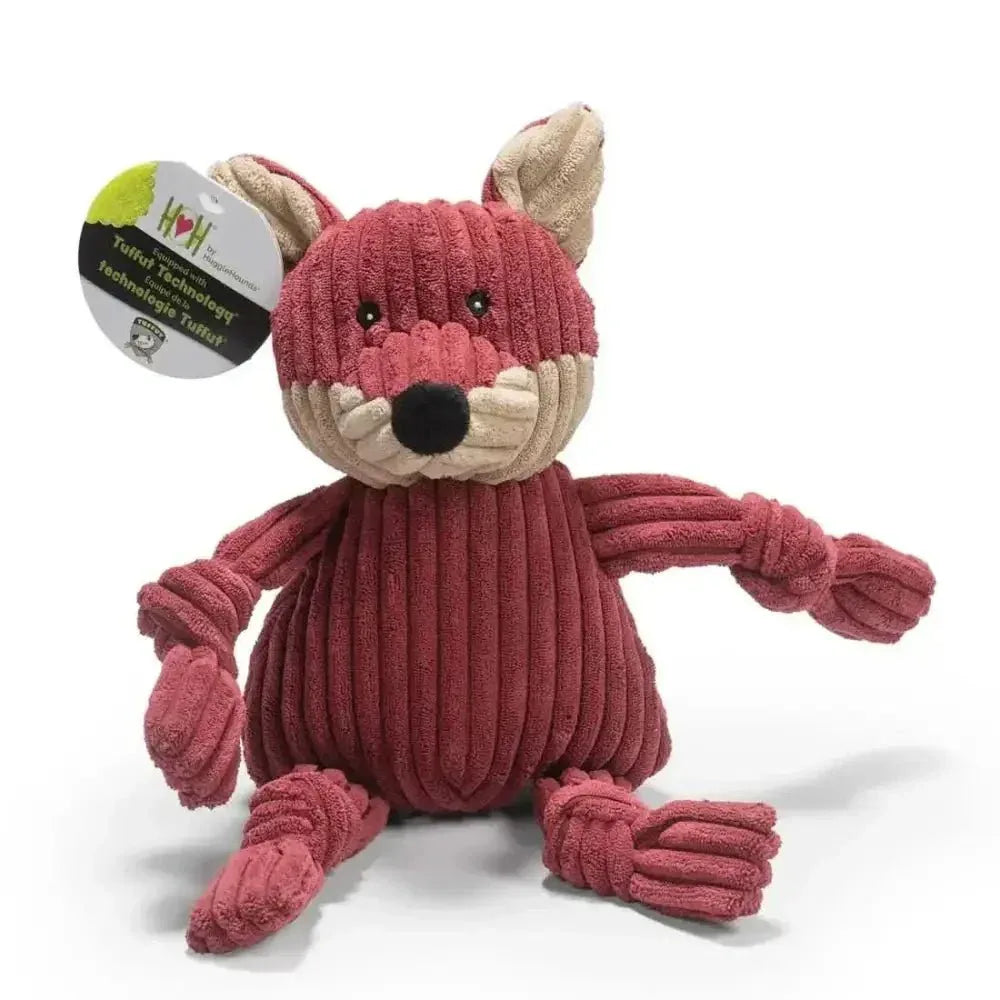HuggleHounds Durable Plush Corduroy Knottie Squeaky Dog Toy - Talis Us