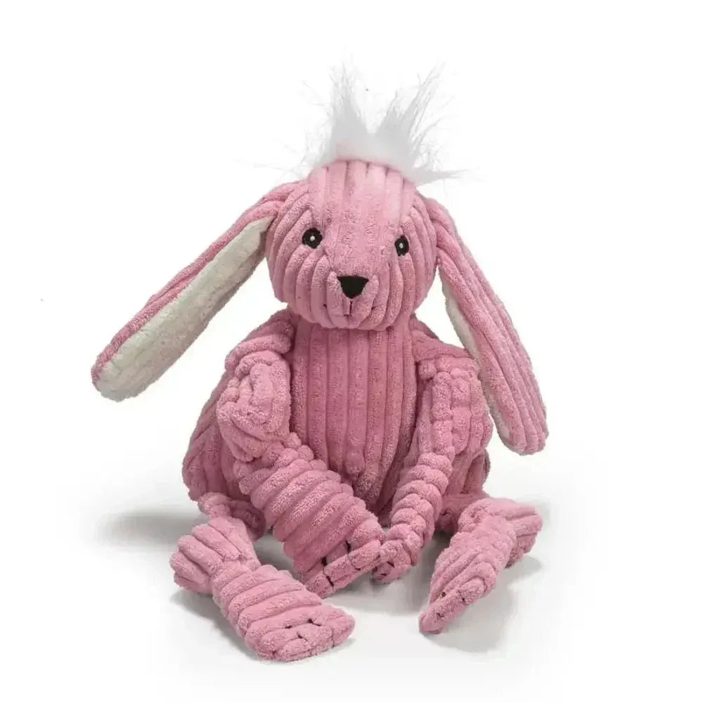 HuggleHounds Durable Plush Corduroy Knottie Squeaky Dog Toy - Talis Us