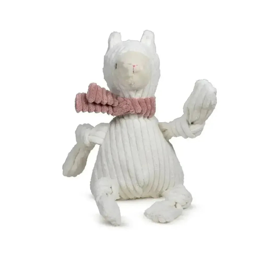 HuggleHounds Durable Plush Corduroy Knottie Squeaky Dog Toy - Talis Us