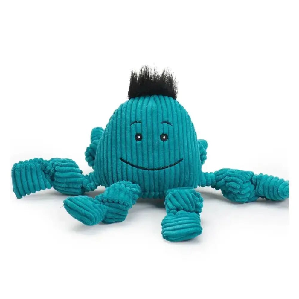 HuggleHounds Durable Plush Corduroy Knottie Squeaky Dog Toy - Talis Us