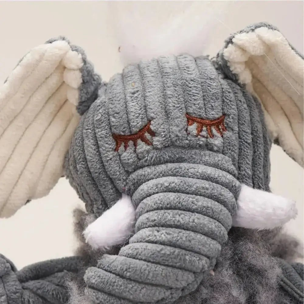 HuggleHounds Ellamae Elephant HuggleFleece FlufferKnottie Plush Dog Toy - Talis Us