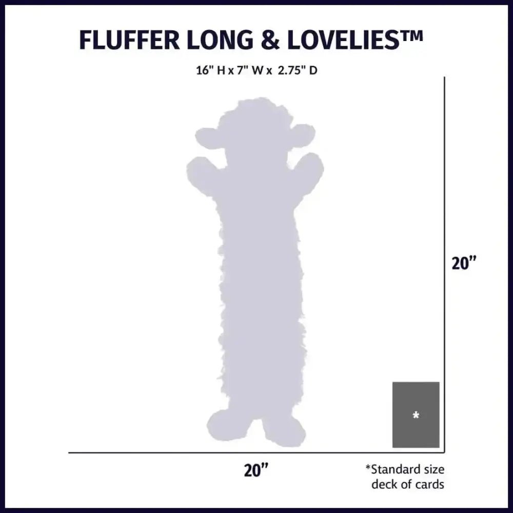 HuggleHounds Fluffer Long & Lovelie Tough Plush Dog Toy - Talis Us