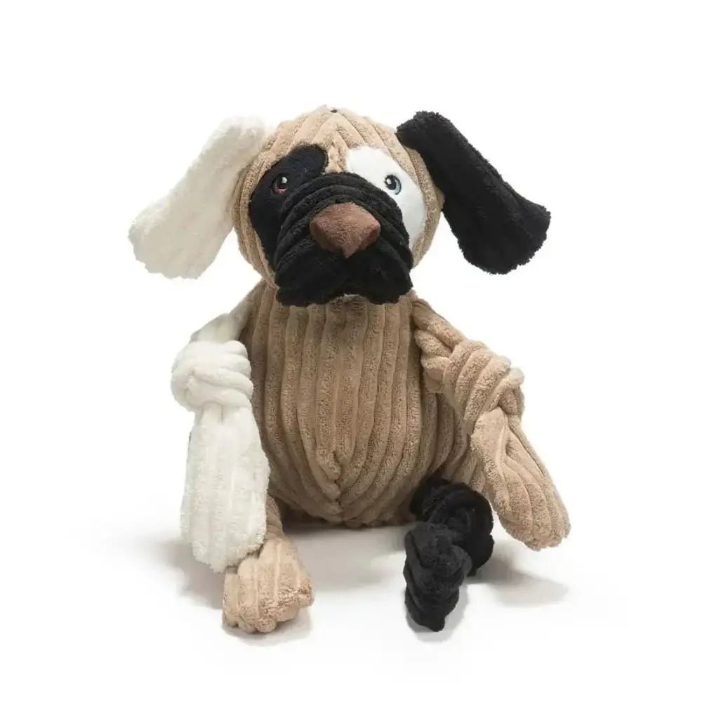 HuggleHounds Huggle Mutts Patches the Mutt Tough Squeaky Plush Dog Toy - Talis Us