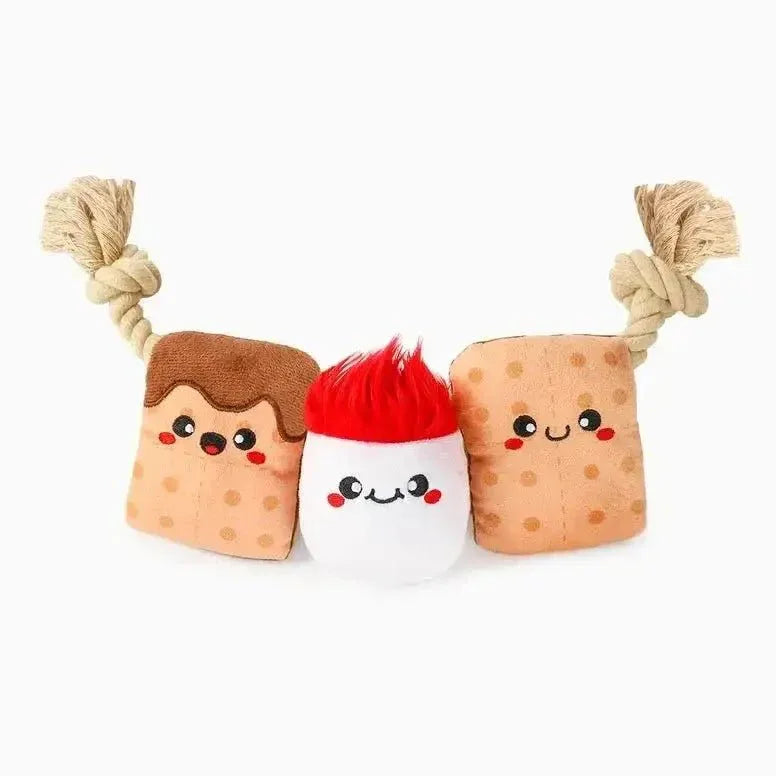 Hugsmart Pet Camping Pups S'mores Tug Rope Dog Toys - Talis Us