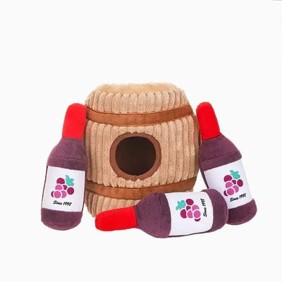 Hugsmart Pet Food Party Wine Barrel Interactive Dog Toy - Talis Us