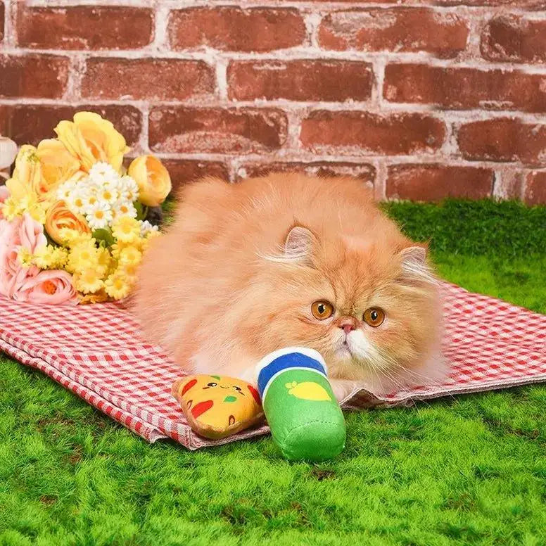 Hugsmart Pet Kitten Party Pizza & Soda Cat Toys - Talis Us