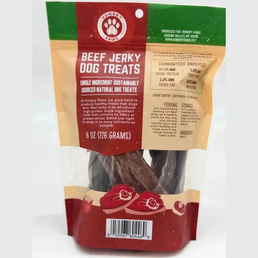 Hungry Paws Beef Jerky Dog Treats - 100% Natural 8oz - Talis Us