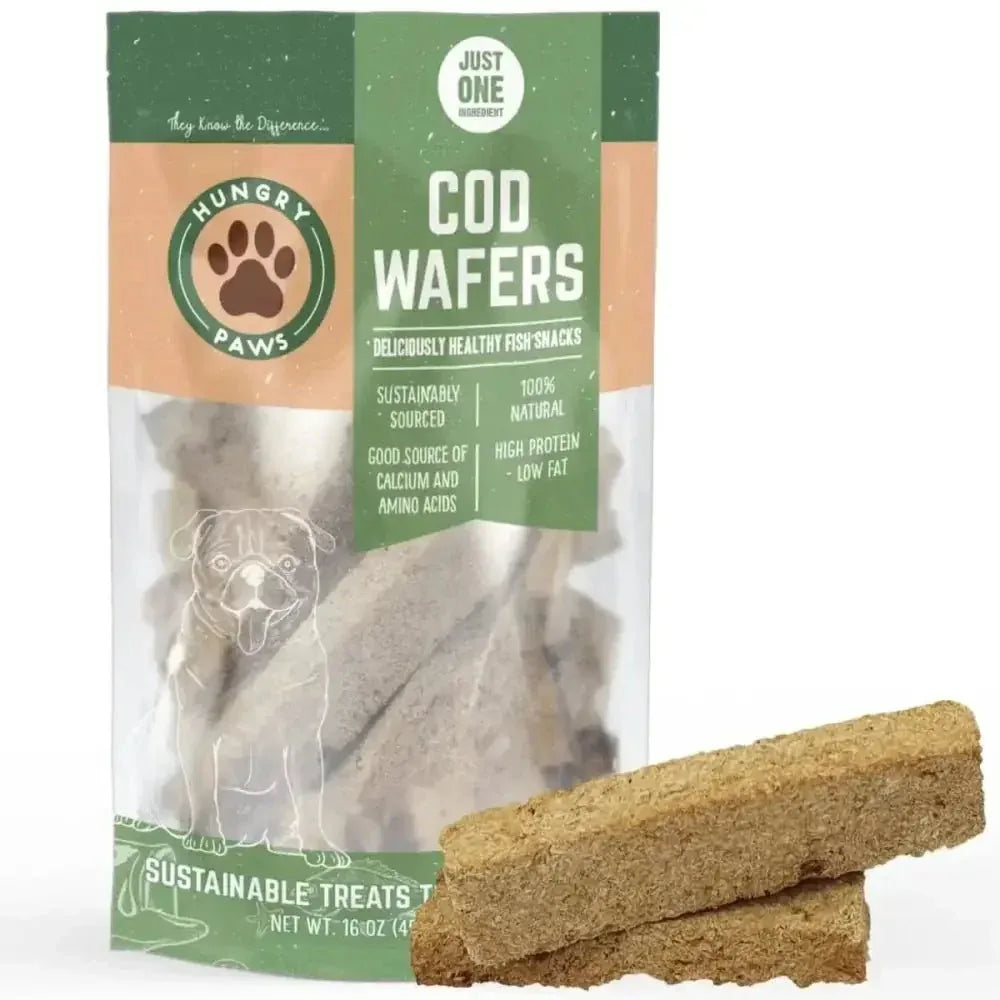 Hungry Paws Cod Fish Wafer Dog Treats Single Ingredient Snacks - Talis Us