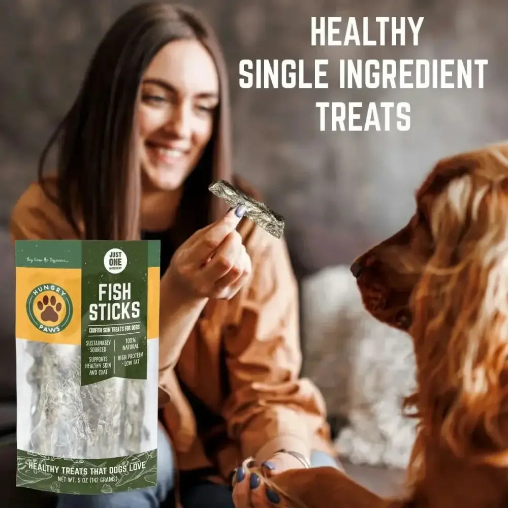Hungry Paws Premium Cod Skin Sticks Dog Chew Treats - Talis Us