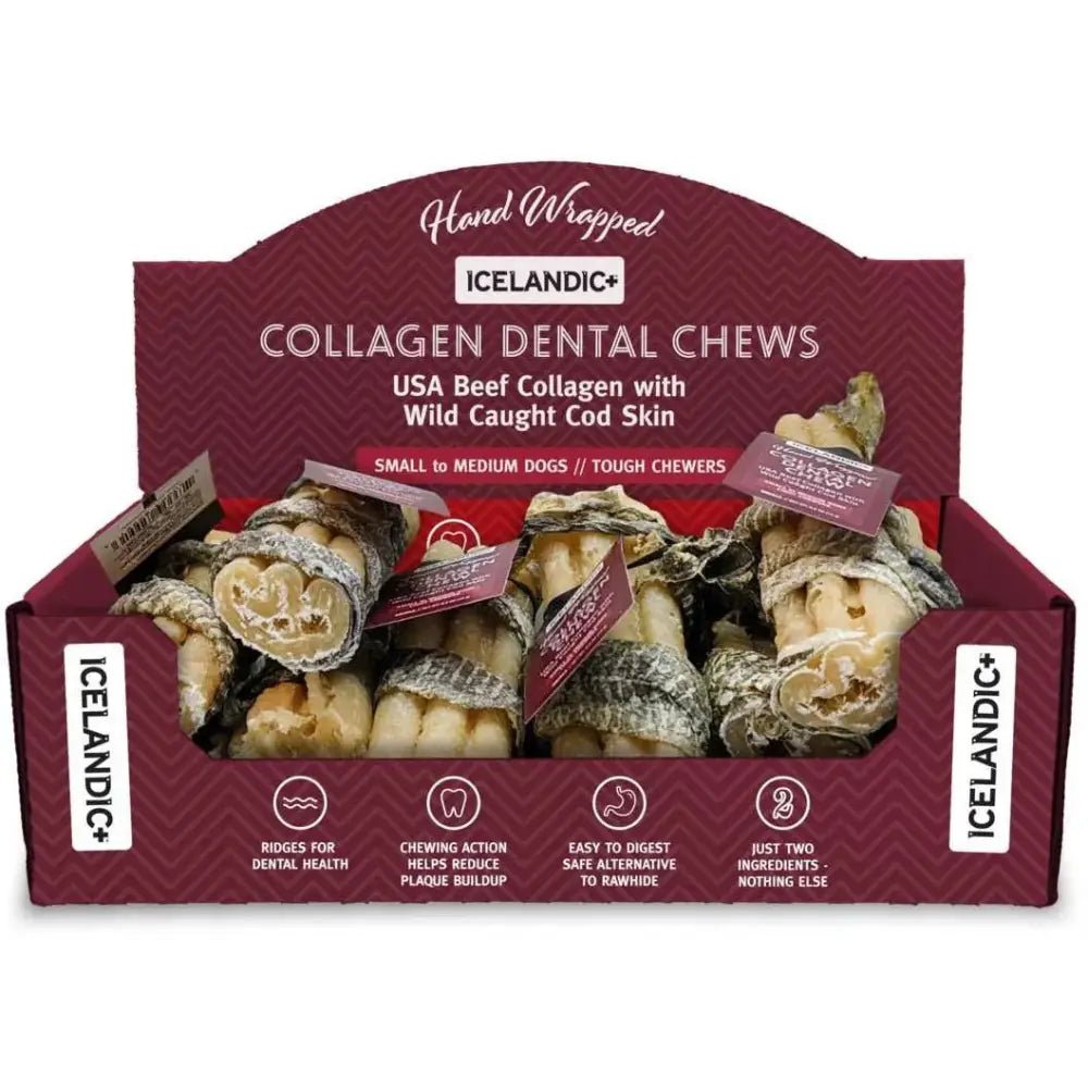Icelandic Beef Collagen Dental Chew w/ Wrapped Fish Dog Chew Treats - Talis Us