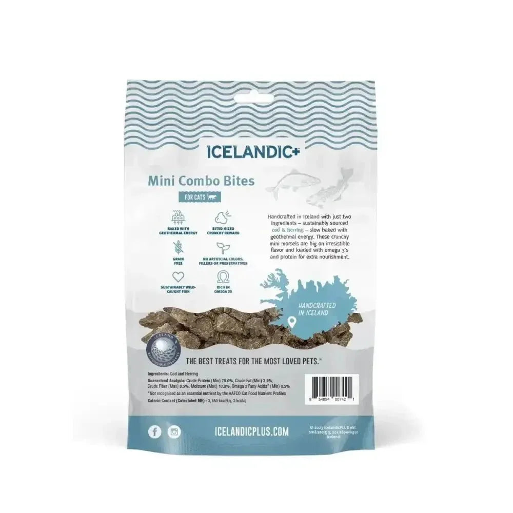 Icelandic+ Cod & Herring Mini Combo Bites Treats For Cats 1.7 oz - Talis Us