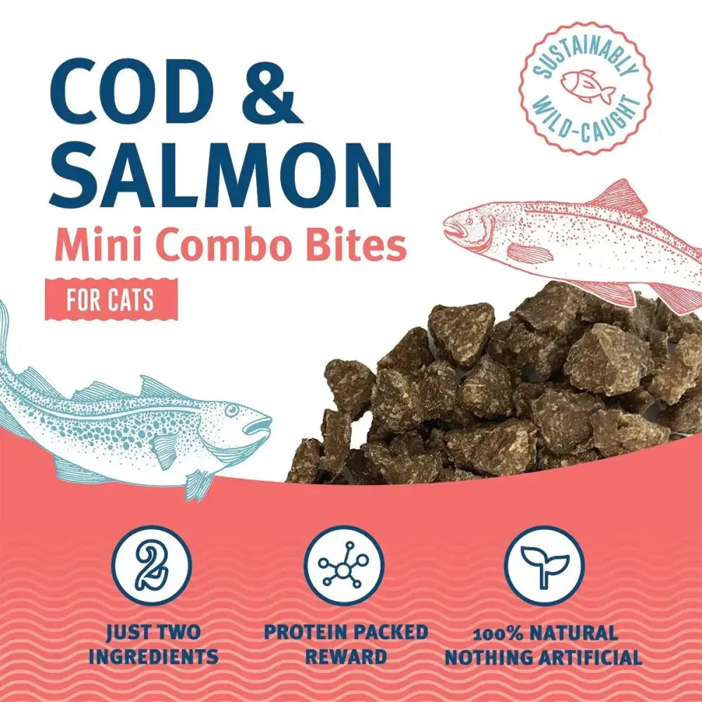 Icelandic+ Cod & Salmon Mini Combo Bites Treats For Cats 1.7 oz - Talis Us