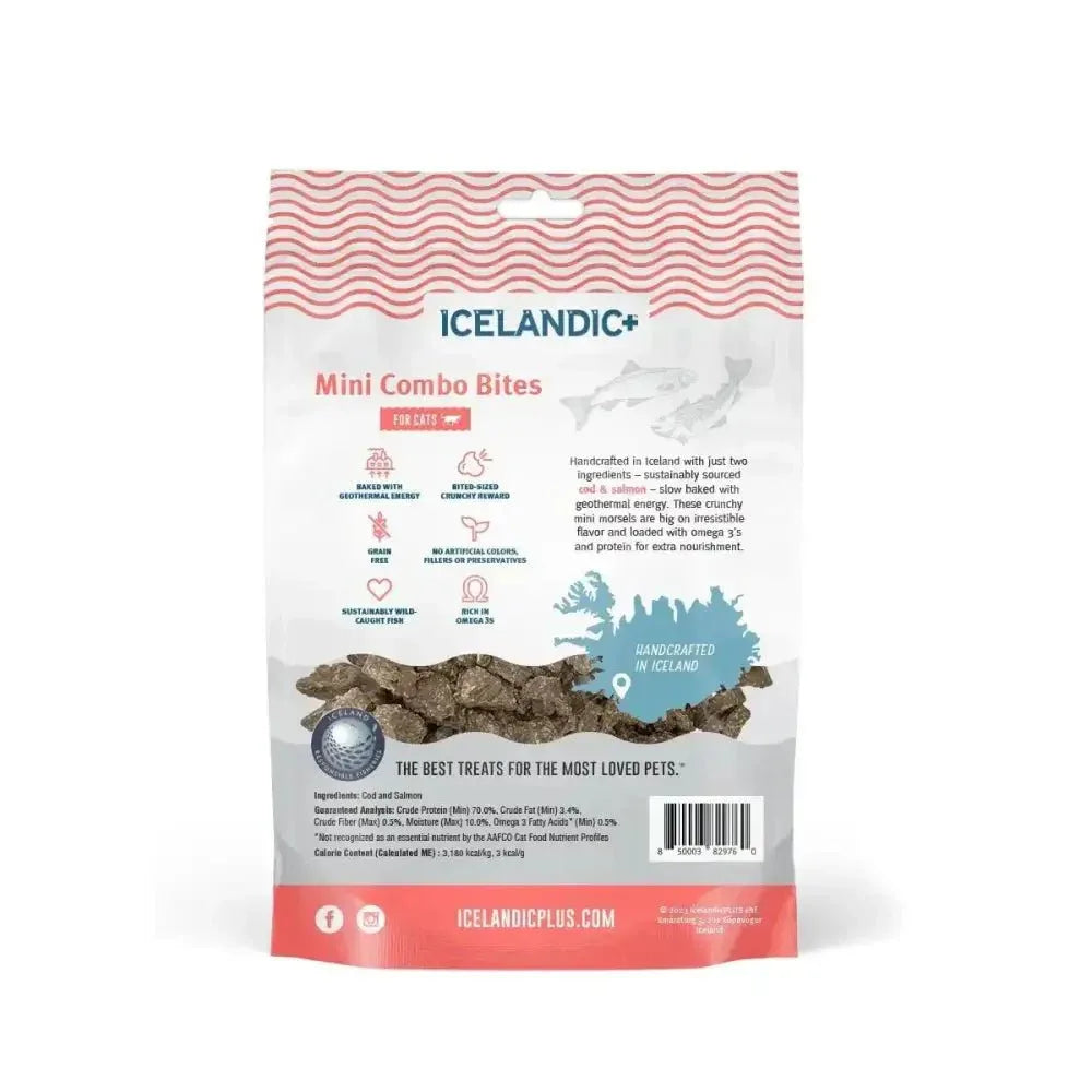 Icelandic+ Cod & Salmon Mini Combo Bites Treats For Cats 1.7 oz - Talis Us