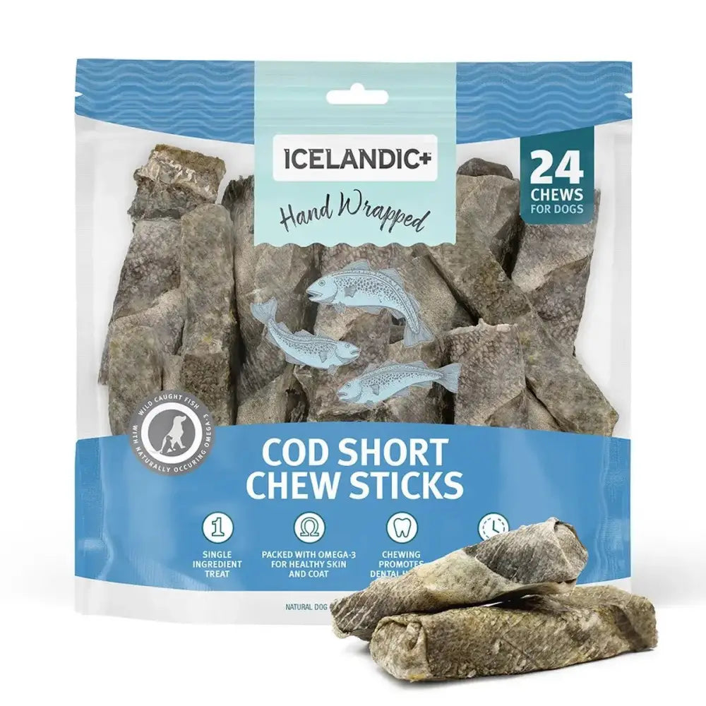 Icelandic+ Fish Dog Treats Cod Skin Hand Wrapped Chew Stick - Talis Us