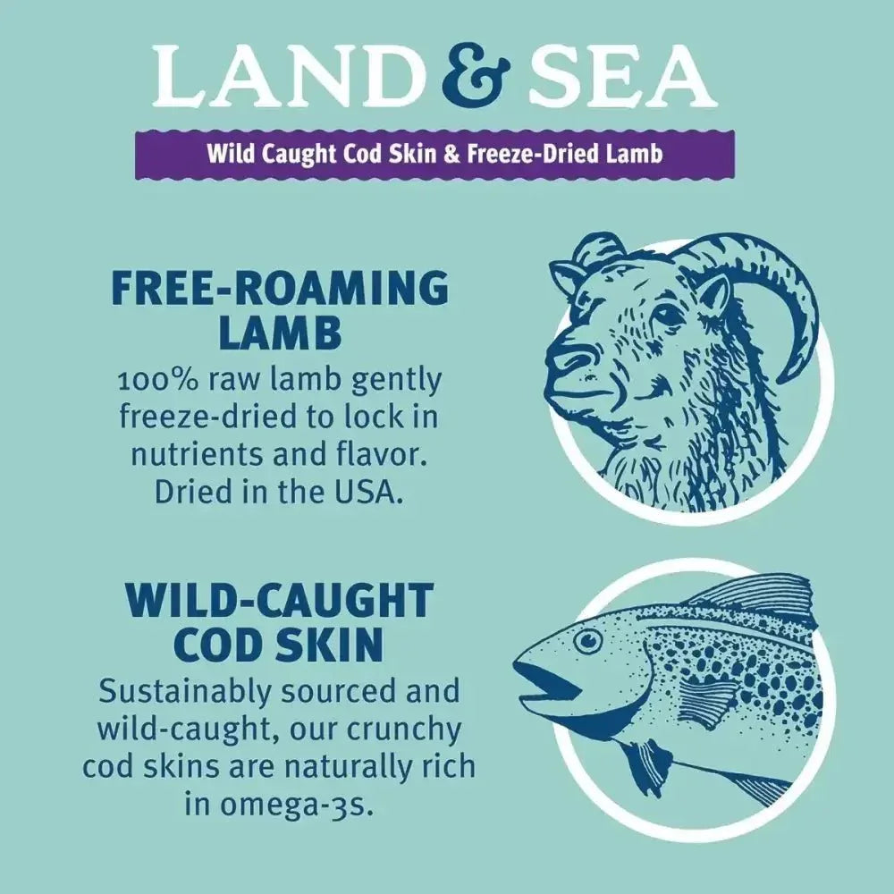 Icelandic+ Land & Sea Cod Skin & Freeze - Dried Lamb Dog Treat 2.4 oz - Talis Us