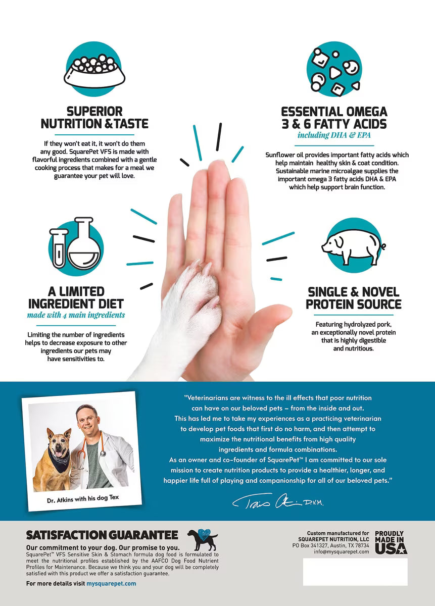 SquarePet VFS Sensitive Skin & Digestive Support Dry Dog Food