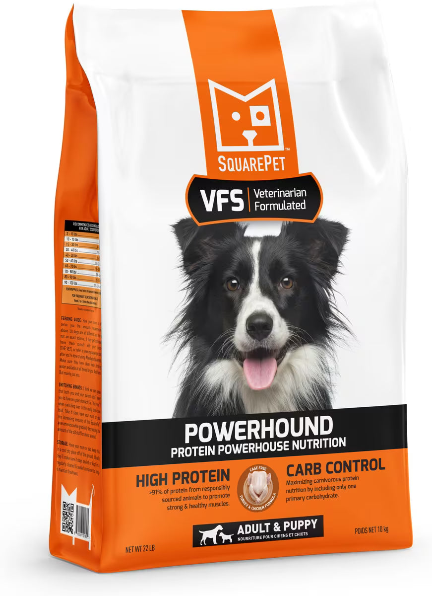 SquarePet High Protein Dry Dog Food for Active Dogs