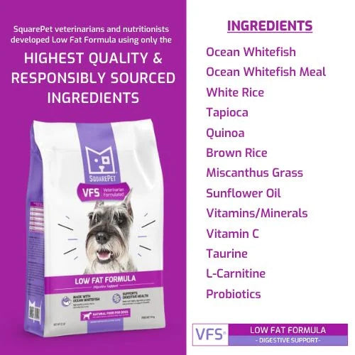SquarePet VFS Digestive Support Low Fat Formula Dry Dog Food