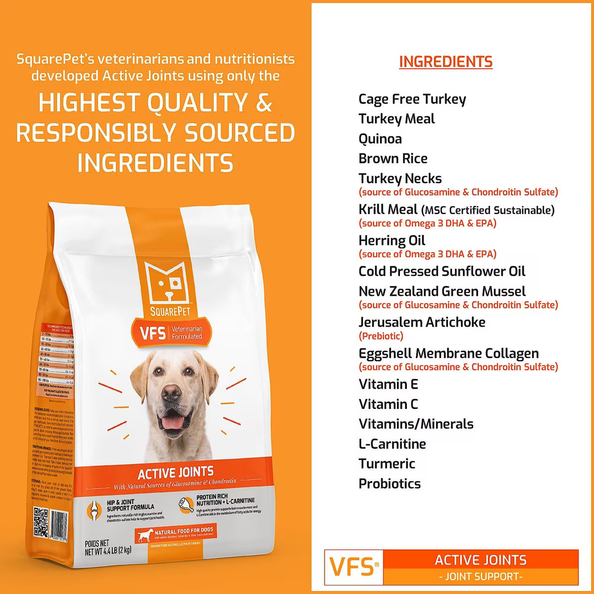 SquarePet VFS Active Joints Hip & Joint Formula Dry Dog Food